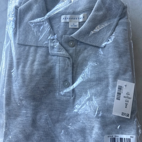 Aeropostale Heather Gray button down polo - Picture 5 of 6